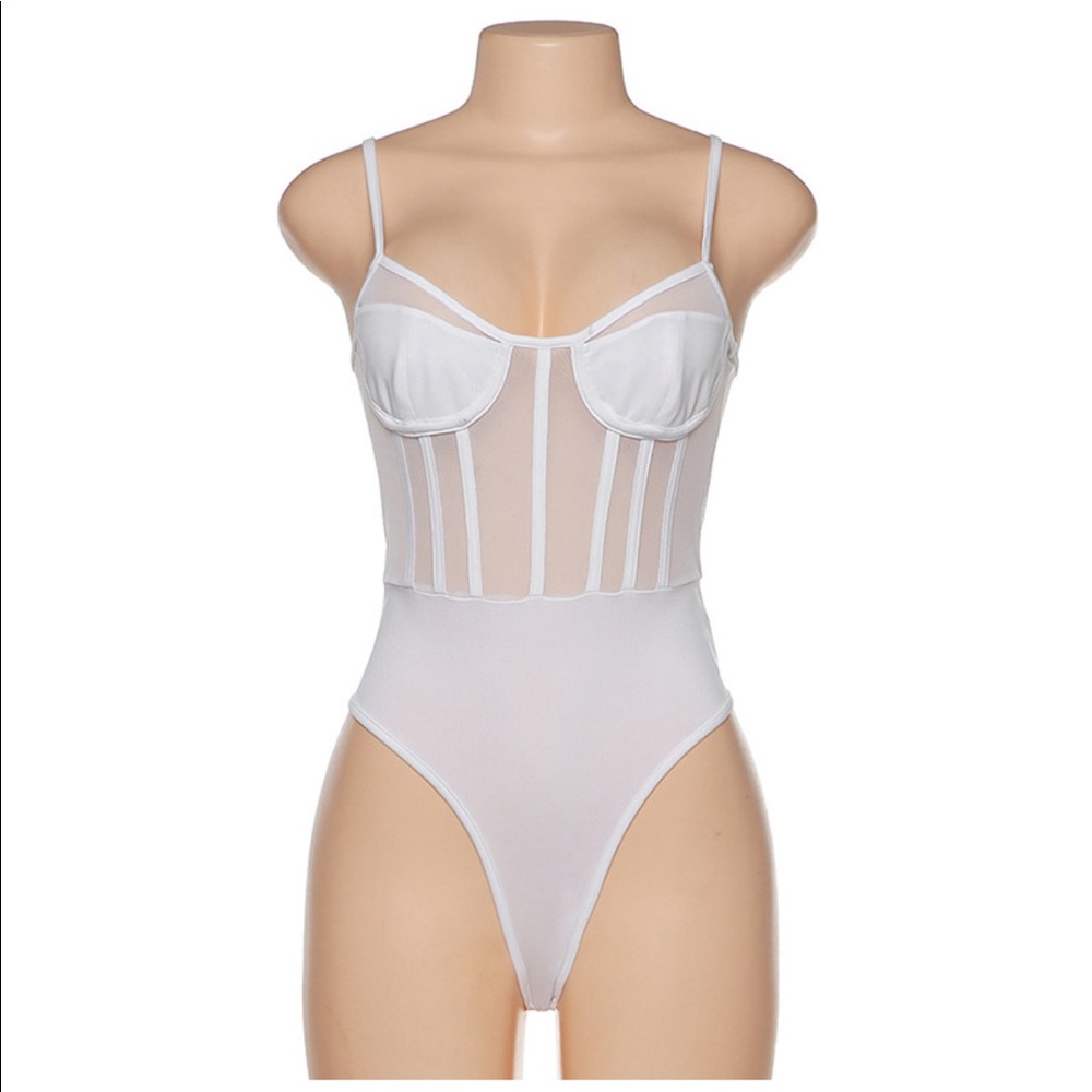 ‼️LAST ONE‼️white mesh bone bodysuit - Picture 6 of 6